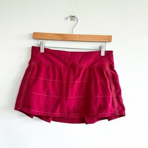 Lululemon Pace Rival Mid Rise Skirt Red 6